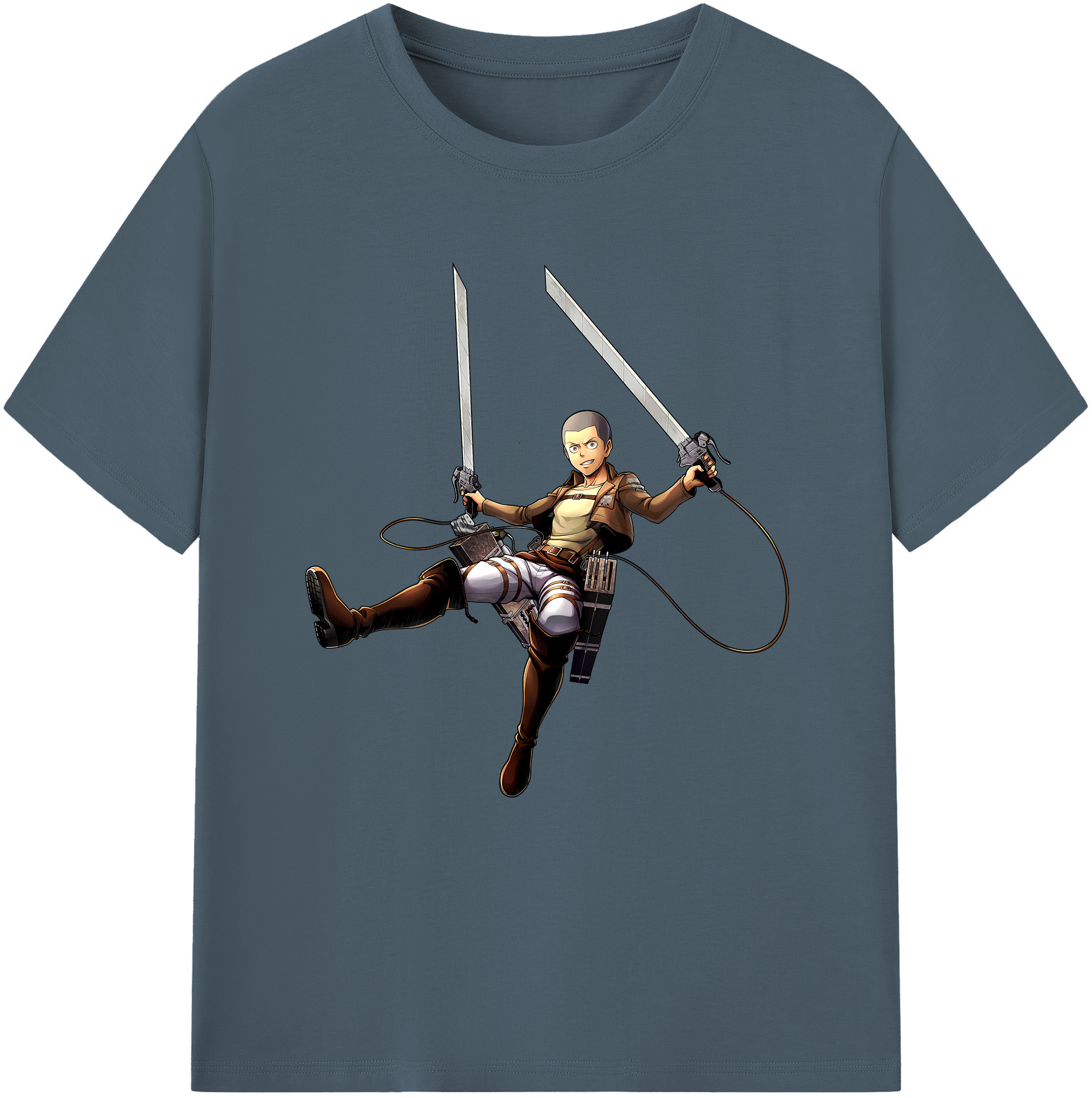（画像用） 進撃の巨人 コニー·スプリンガー Attack on Titan Connie Springer 綿100％半袖Tシャツ（フロントプリント）